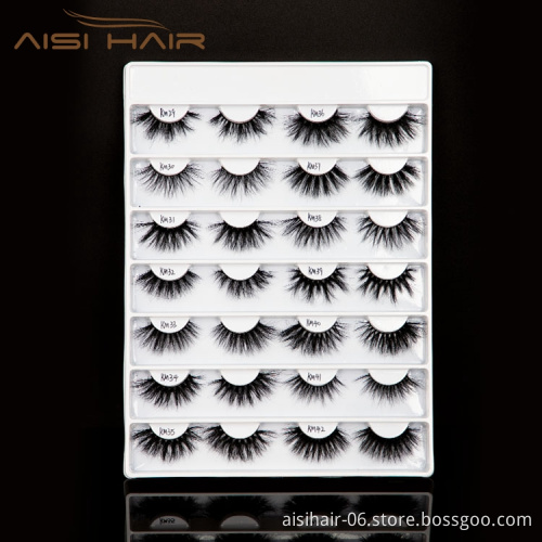 OEM & ODM Available Free Sample 100% Natural Material Hand-made Mink Eye Lashes Private Label 25 mm 3D Eyelashes